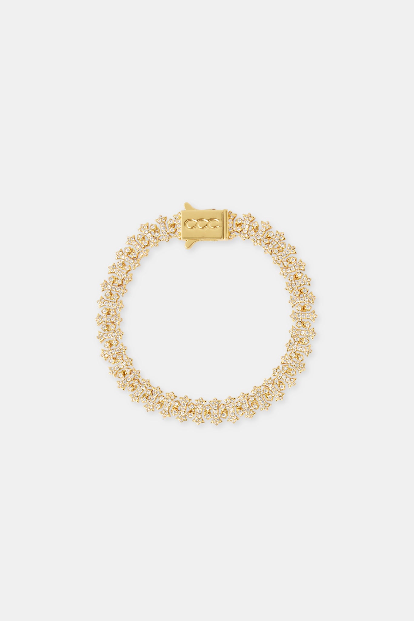 10 mm Iced-Wechselkreuz-Armband